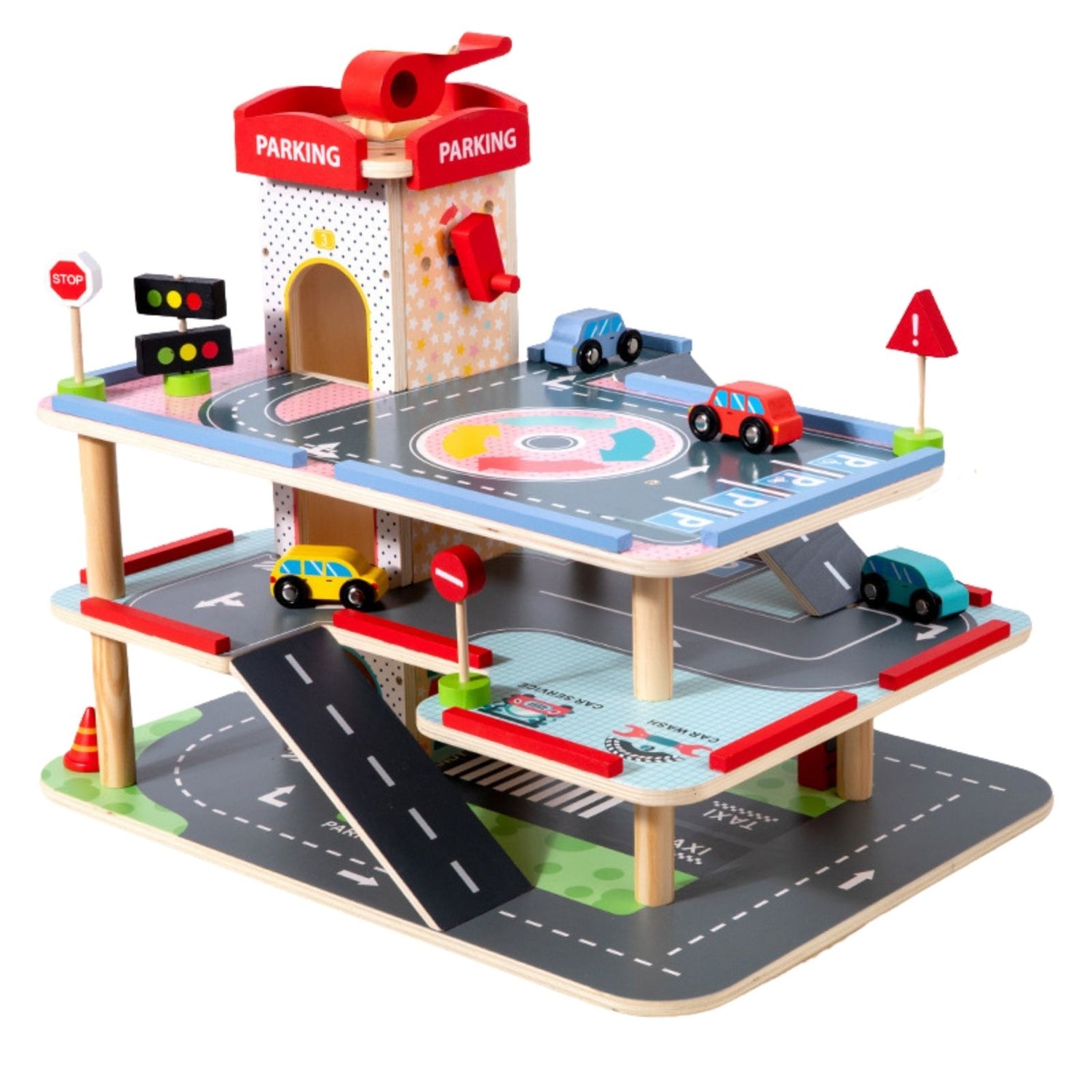 parkhaus spielzeug Holz-Parkhaus für Kinder Spielzeug Parkgarage Kinderspielzeug Spielgar