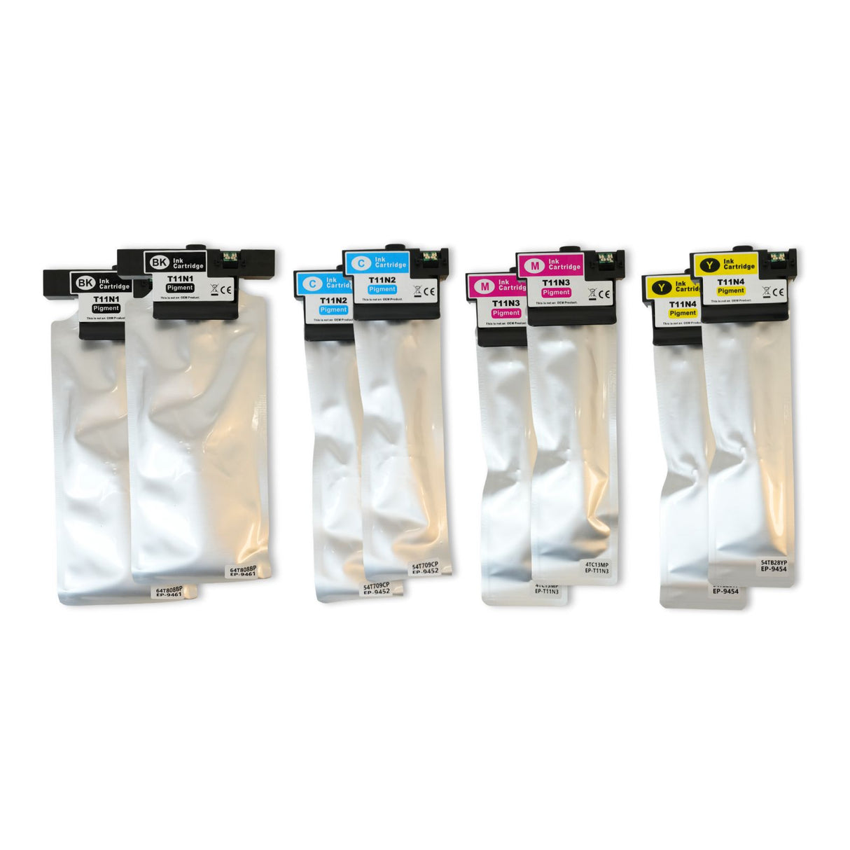 Kompatible Tintenpatrone XL für Epson WorkForce Pro EP-C800RDW - Black Cyan Yellow Magenta - 8er Set