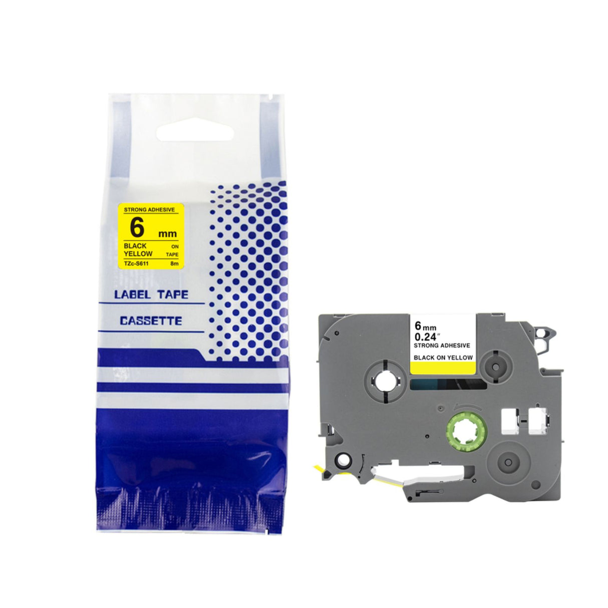 Alternatives Etikettenband zu Brother TZe-S611 Beschriftungsband