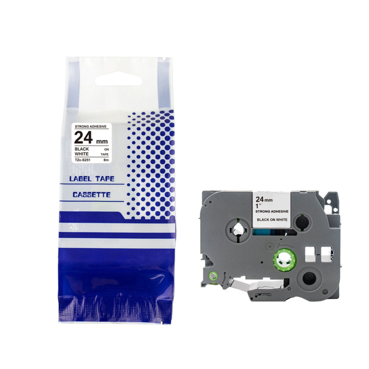 Alternatives Etikettenband zu Brother TZe-S251 Beschriftungsband