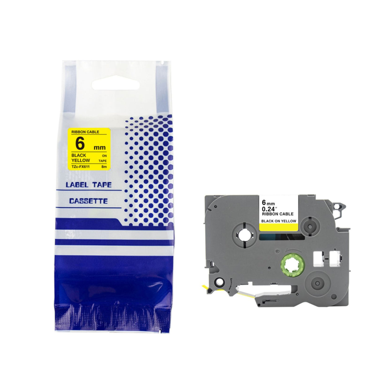 Alternatives Etikettenband zu Brother TZe-FX611 Beschriftungsband