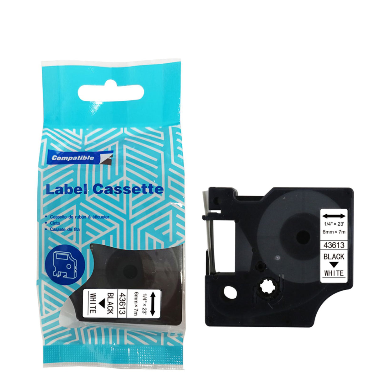 Alternatives Etikettenband zu Dymo D1 43613 / S0720780 Beschriftungsband