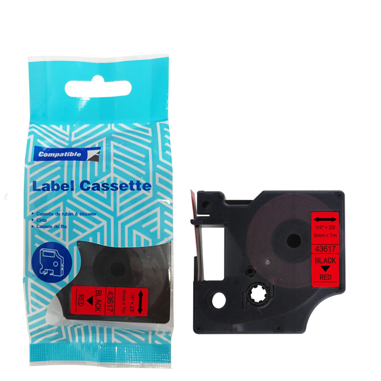 Alternatives Etikettenband zu Dymo D1 43617 Beschriftungsband
