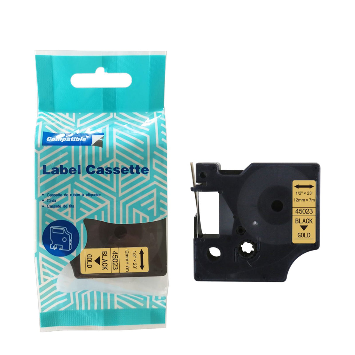 Alternatives Etikettenband zu Dymo D1 45023 / S0720630 Beschriftungsband