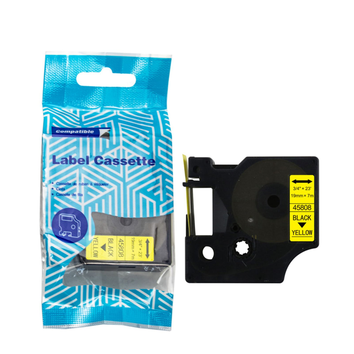 Alternatives Etikettenband zu Dymo D1 45808 / S0720880 Beschriftungsband