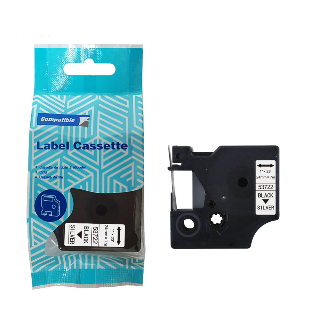 Alternatives Etikettenband zu Dymo D1 53722 Beschriftungsband