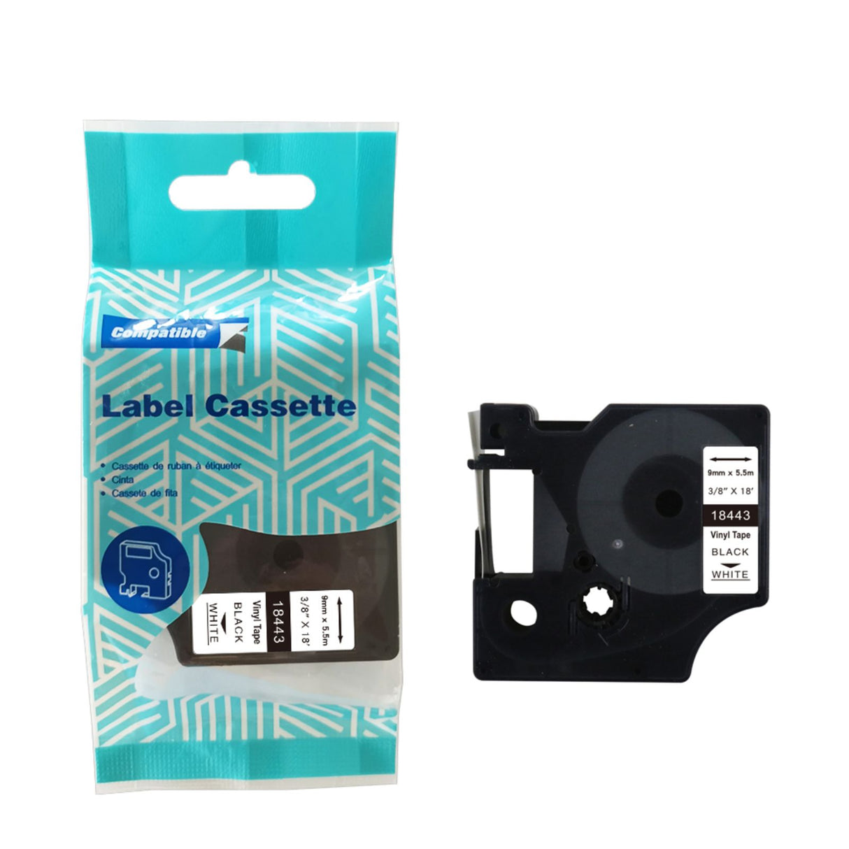 Alternatives Etikettenband zu Dymo 18443 / S0718580 Vinyletiketten