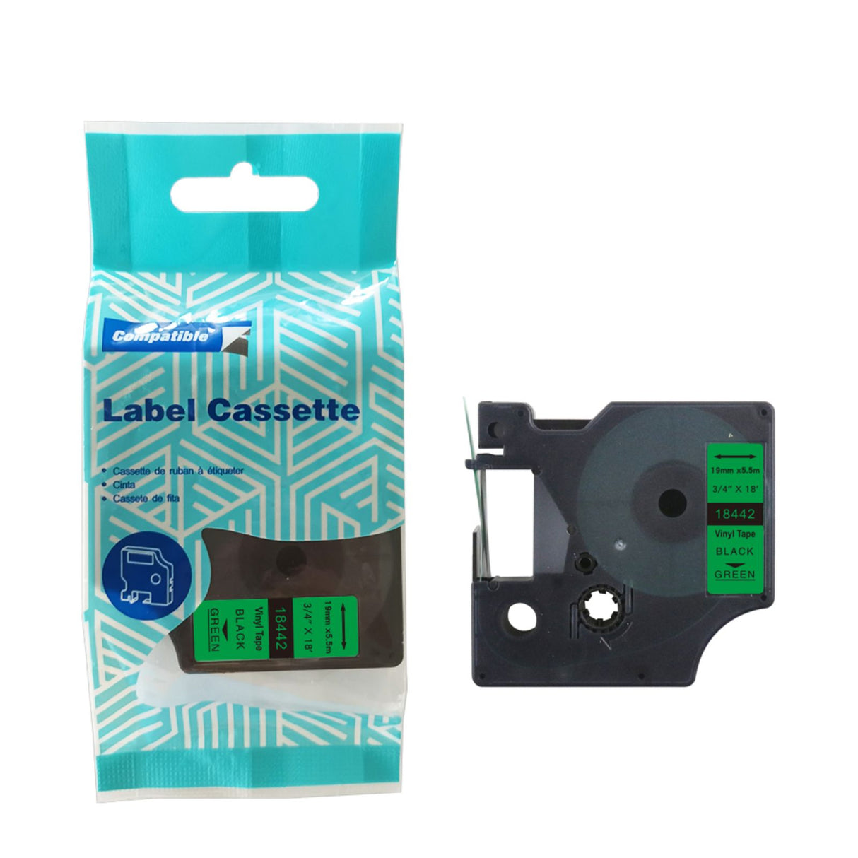 Alternatives Etikettenband zu Dymo 18442 / S0718570 Vinyletiketten