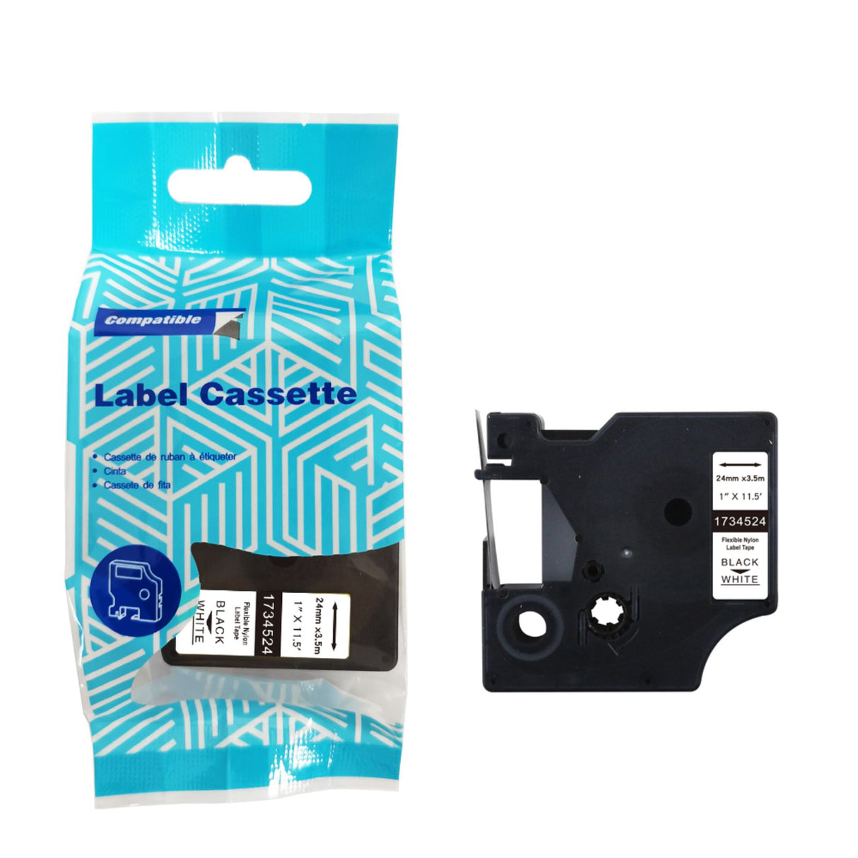 Alternatives Etikettenband zu Dymo 1734524 / S0773840 Nylonetiketten