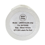 Alternative Etikettenrolle zu Dymo 99014 mit Chip / S0722430 mit Chip