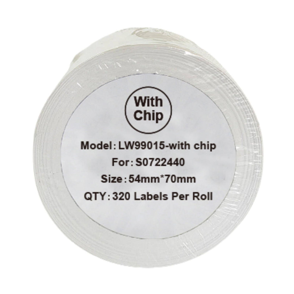 Alternative Etikettenrolle zu Dymo 99015 mit Chip / S0722440 mit Chip