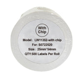 Alternative Etikettenrolle zu Dymo 11352 mit Chip / S0722520 mit Chip