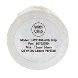 Alternative Etikettenrolle zu Dymo 11353 mit Chip / S0722530 mit Chip