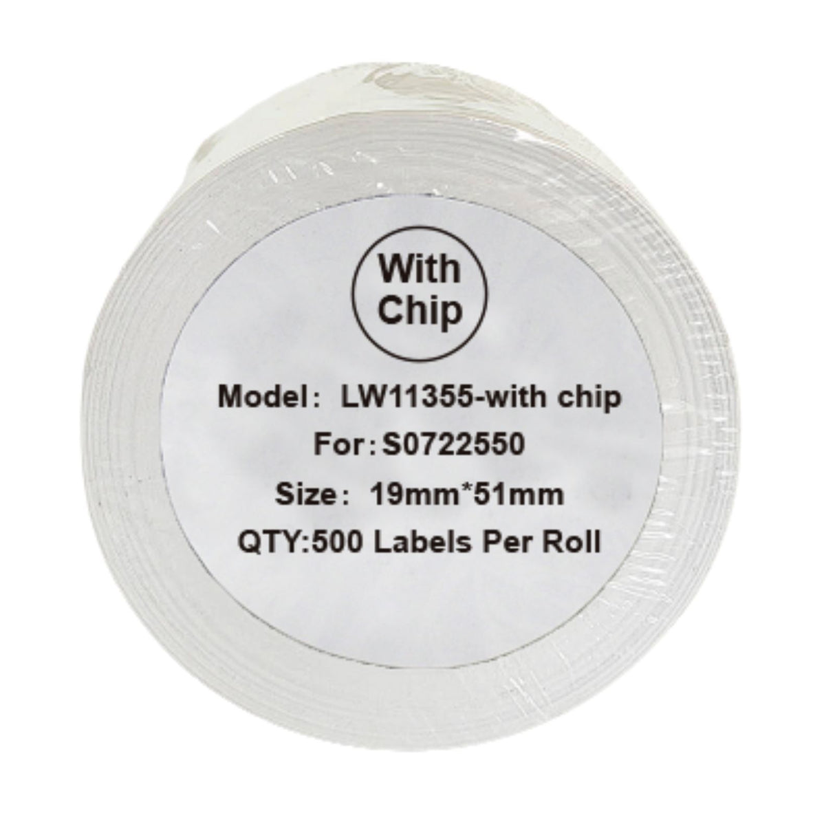 Alternative Etikettenrolle zu Dymo 11355 mit Chip / S0722550 mit Chip