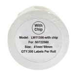Alternative Etikettenrolle zu Dymo 11356 mit Chip / S0722560 mit Chip