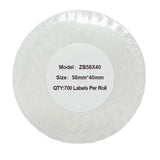 Alternative Etikettenrolle zu Zebra 58mm x 40mm Universaletiketten