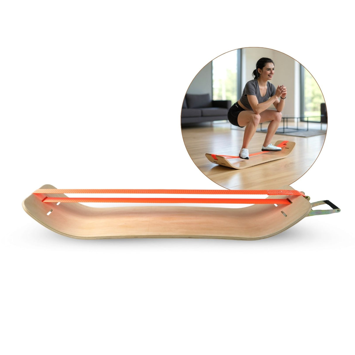 Fitness-Balanceboard mit Slackline Fitnessbrett Balancebrett