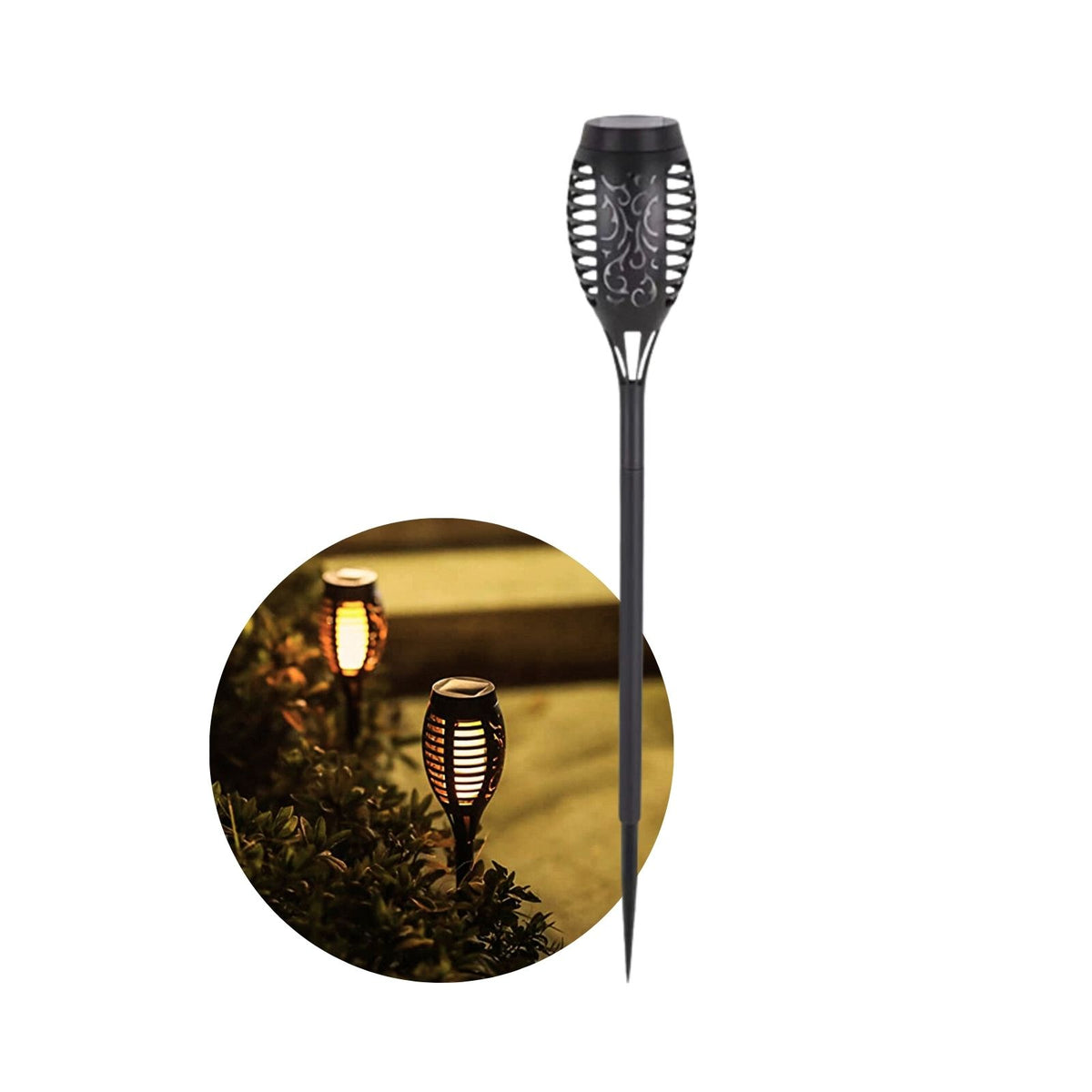 Solar Fackel LED Solar-Flammenlampe Outdoor Solarleuchte Gartenfackel –