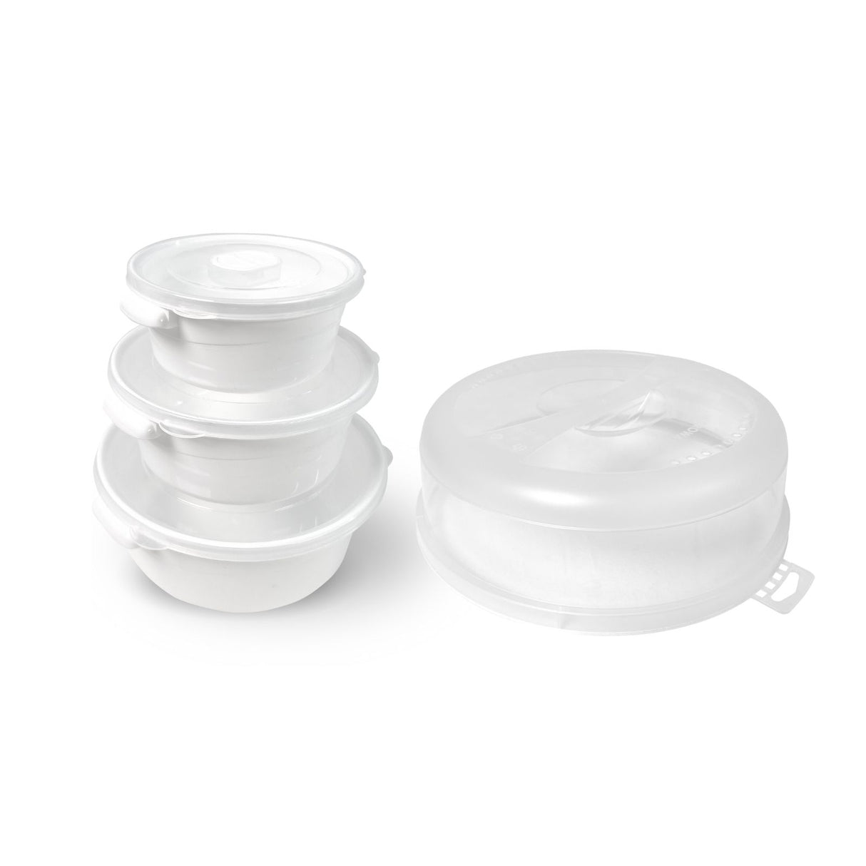 4er-Set Vorratsdose Mikrowellendose Gefrierdose mit Mikrowellenhaube