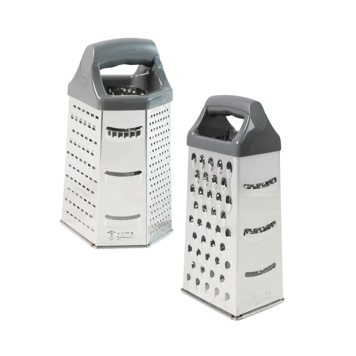 2er-Set Edelstahl-Küchenreiben XL Handreiben Gemüsereiben