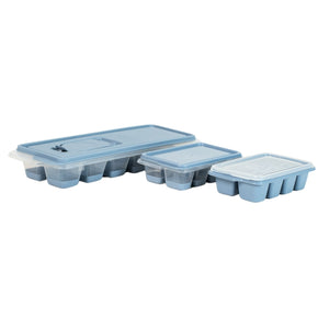 3er-Set Eiswürfelformen mit Deckel Eiswürfelbehälter Eiswürfelschalen