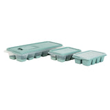 3er-Set Eiswürfelschalen mit Deckel Eiswürfelbehälter Eiswürfelformen