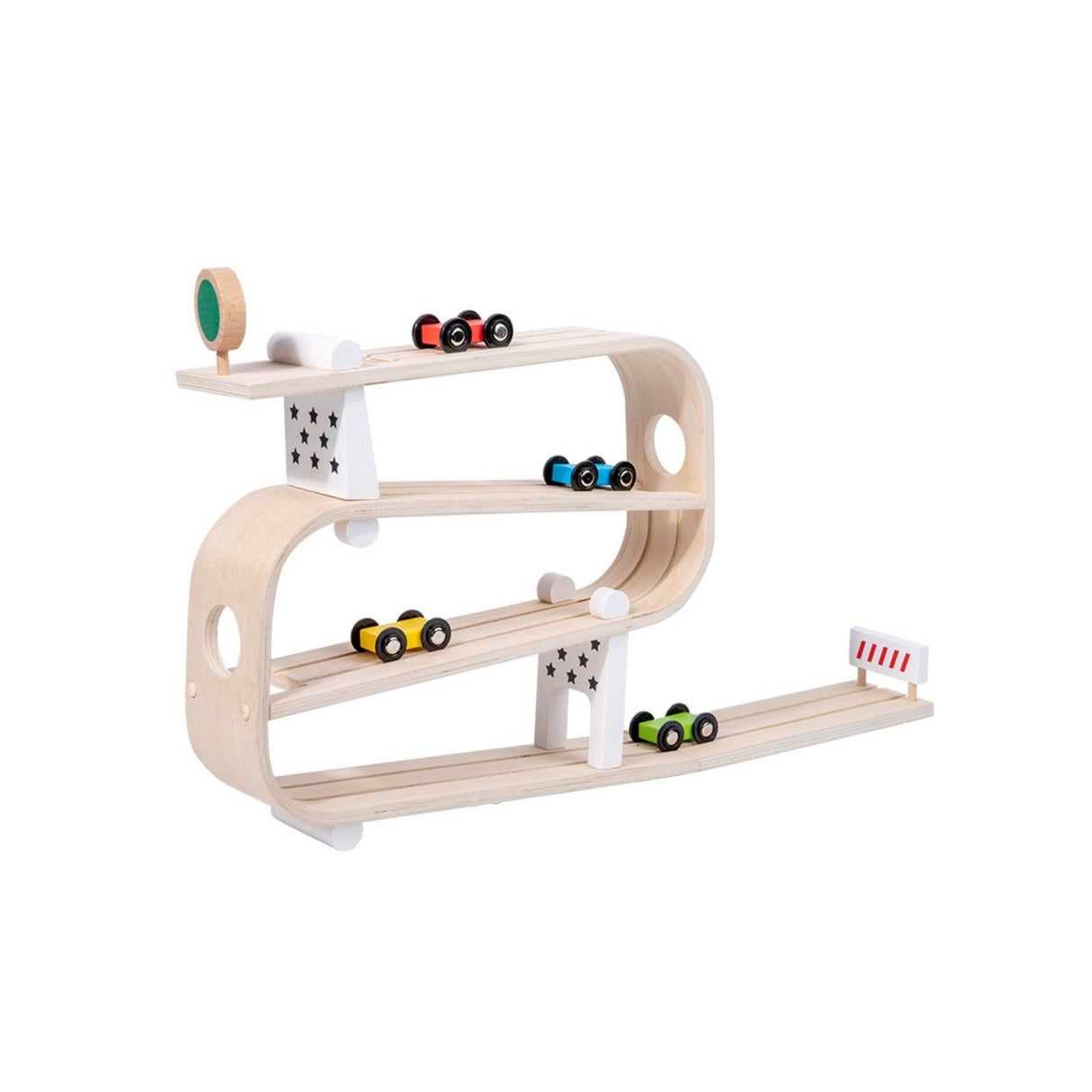 Holz-Rollbahn Kugelbahn Kinderspielzeug Murmelbahn Holzspielzeug