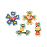 4er-Set Saugnapf-Kreisel Badespielzeug Fidget Spinner Babyspielzeug