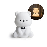 LED-Teddybär-Nachtlicht Kinder-Nachttischlampe Tierlicht Tischleuchte