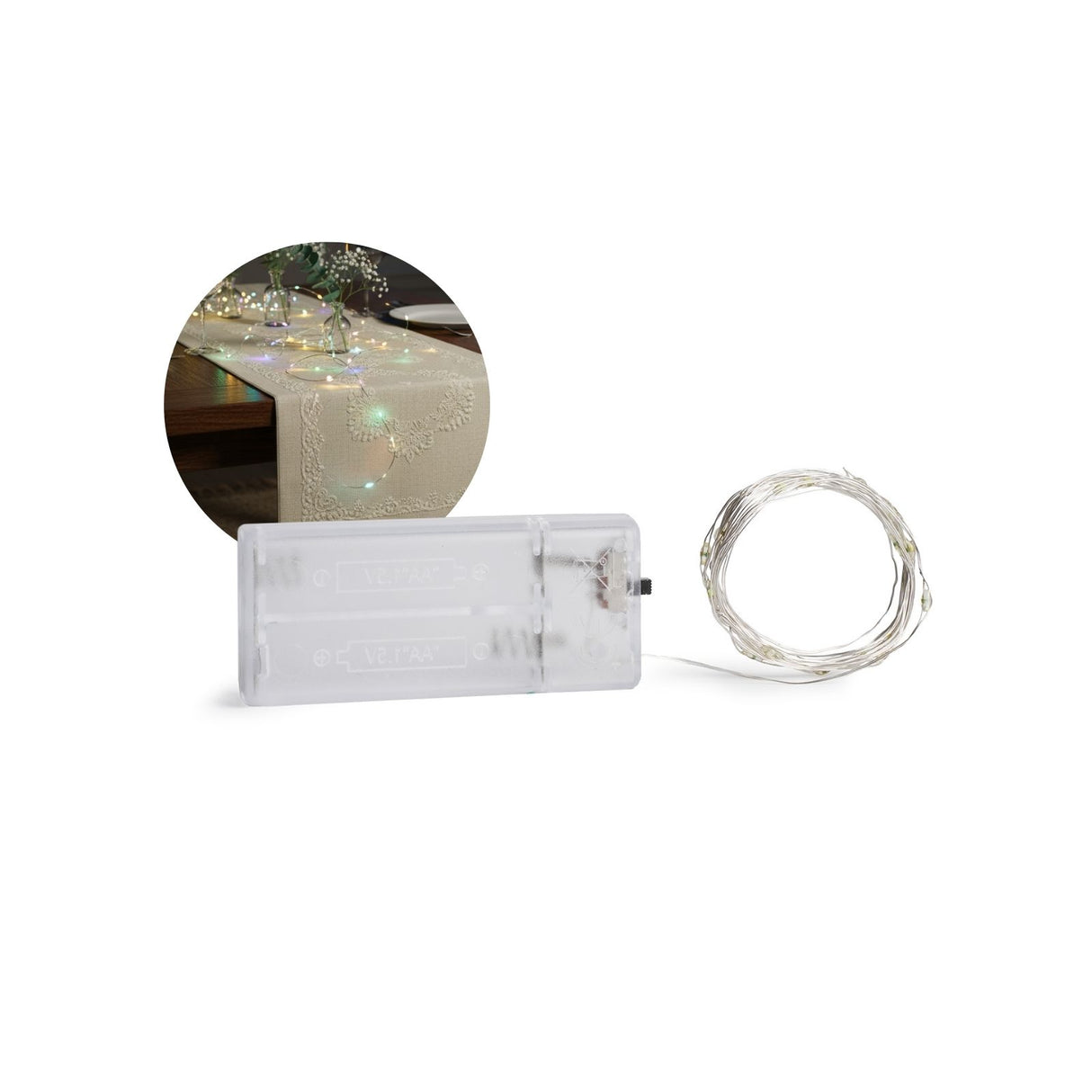 Deko-Lichter 2m LED Kupferdraht-Lichterkette Weihnachtslichterkette