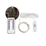LED Kupferdraht-Lichterkette 5m Deko-Lichter Weihnachtslichterkette
