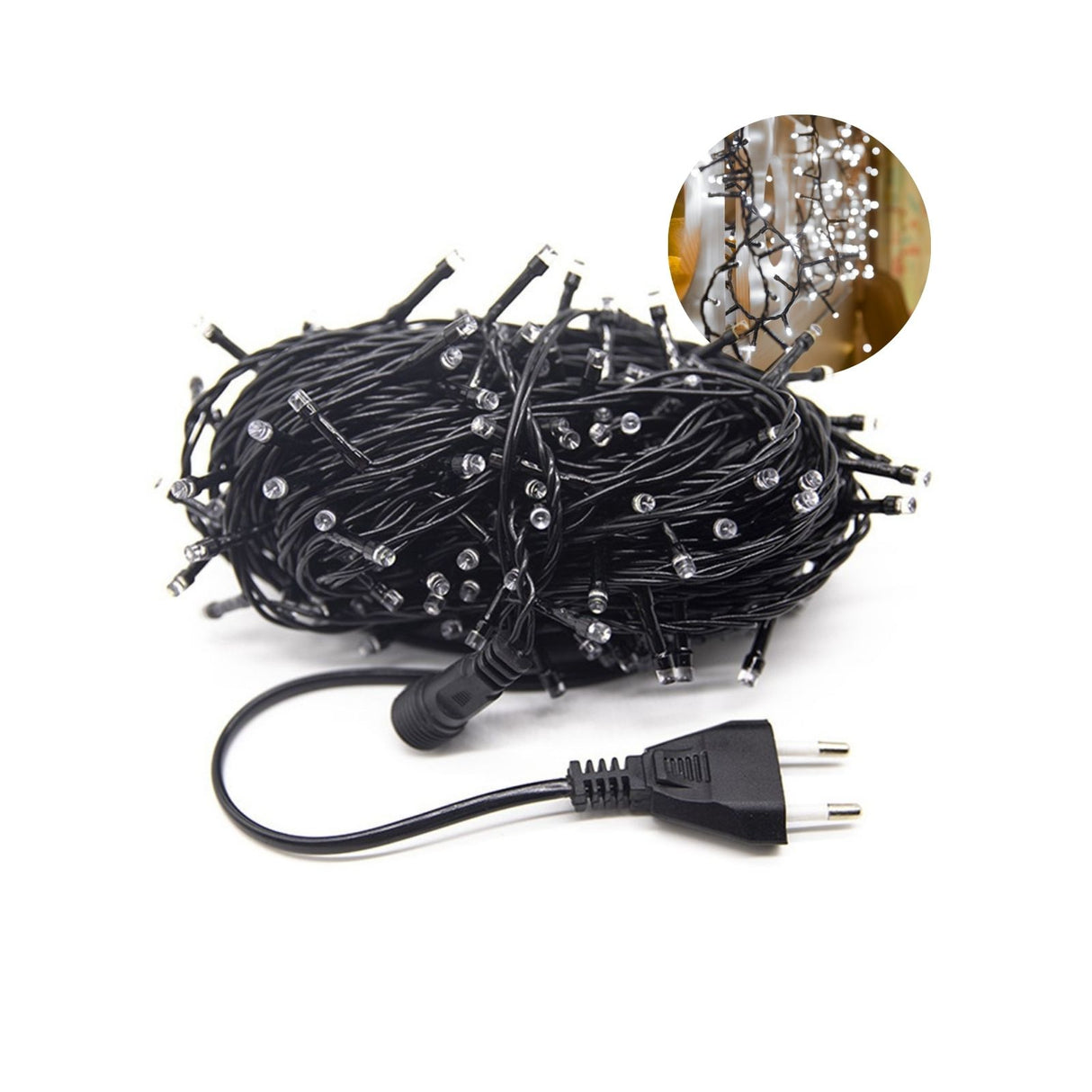 Erweiterbare LED-Lichterkette 9.7m mit Steckverbindung Verlängerung