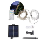 LED Solar-Lichterkette 8.6m Cluster-Lichterkette Büschellichterkette