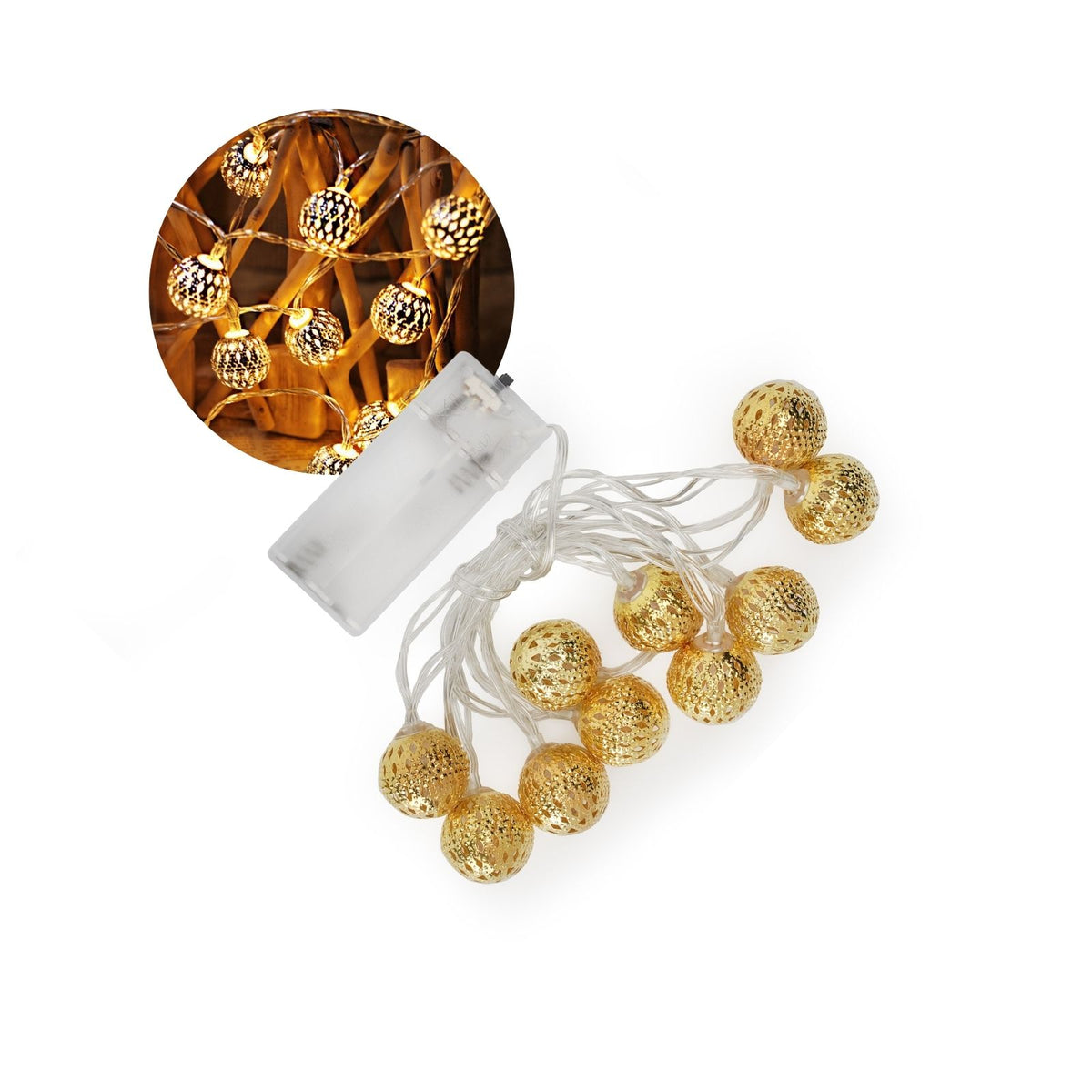 Marokkanische LED Lichterkette 1.5m Orientalische Deko Beleuchtung –