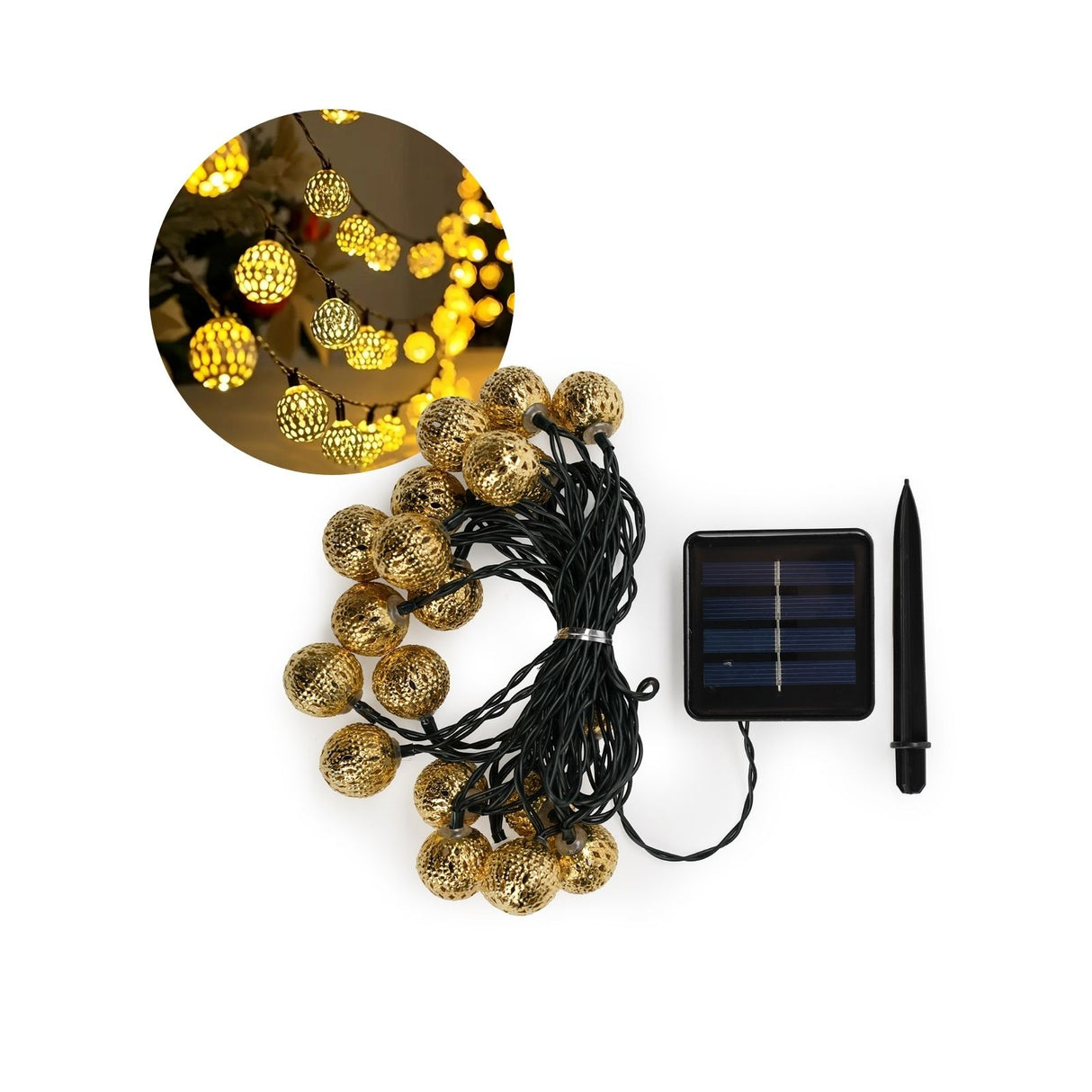 Marokkanische LED Solar Lichterkette 4.8m Orientalische Deko