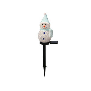 LED Solarlampe Schneemann Solarleuchte Gartenbeleuchtung Dekoleuchte