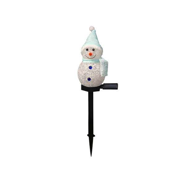 LED Solarlampe Schneemann Solarleuchte Gartenbeleuchtung Dekoleuchte