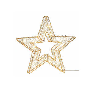 LED-Dekostern offen Drahtstern 3D Leuchtstern Weihnachtsstern