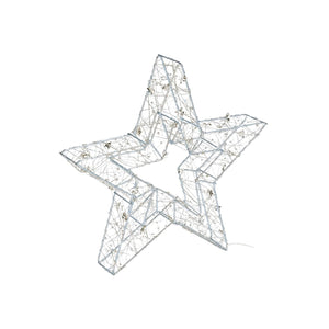 LED-Dekostern offen 3D Leuchtstern Drahtstern Weihnachtsstern