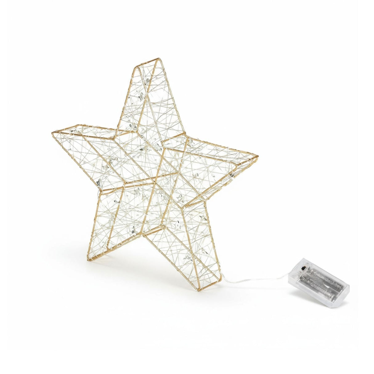 LED-Dekostern 3D Leuchtstern Drahtstern Weihnachtsstern Metallstern