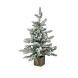 Weihnachtsbaum 60cm mit Schnee und LED Kunsttanne Tisch-Christbaum