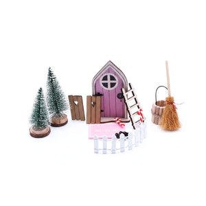 17-tlg. Wichteltür-Set Weihnachtsdeko Miniaturwelt Elfentür-Zubehör