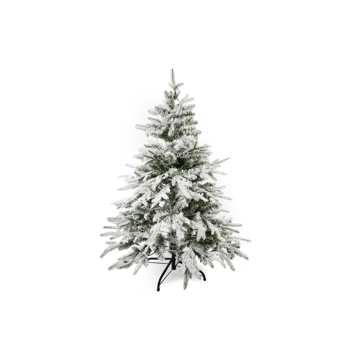 Weihnachtsbaum 120cm mit Schnee und LED Kunsttanne Christbaum Tanne