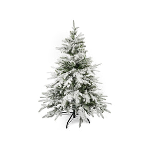 Weihnachtsbaum 150cm mit Schnee und LED Christbaum Tanne Kunsttanne