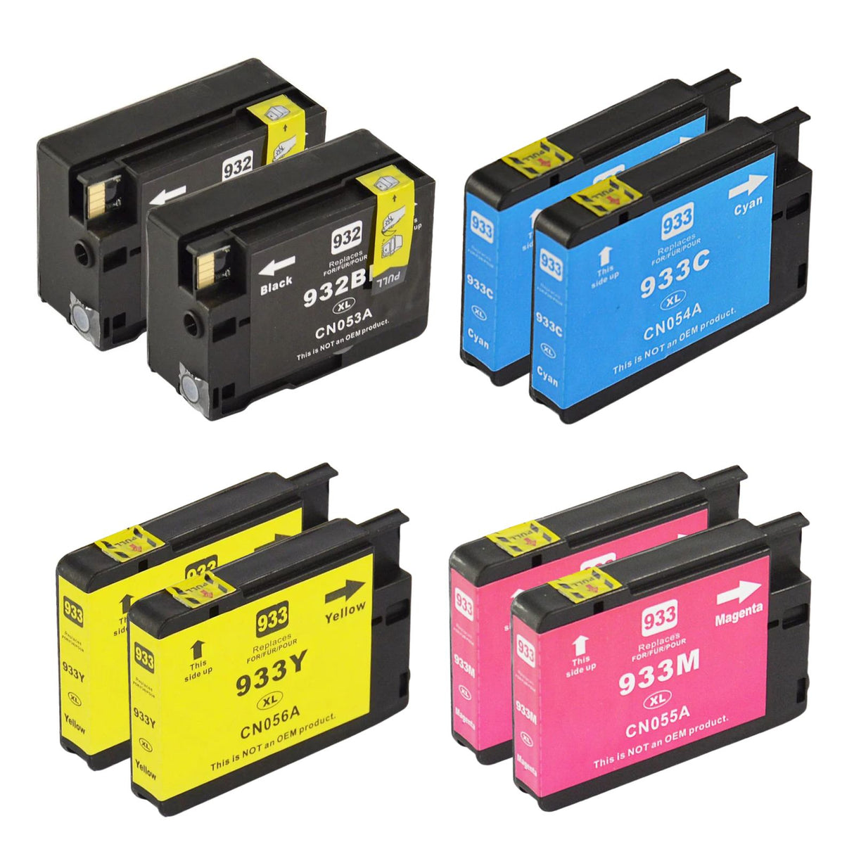 Kompatible Tintenpatrone XL für HP OfficeJet 7110 - Black Cyan Yellow Magenta - 8er Set