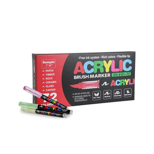 72-tlg. Set Acrylmarker Arcrylstifte Acryl Brush Marker Pinselstifte