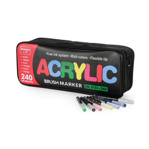 240-tlg. Set Acrylmarker Acryl Brush Marker Arcrylstifte Pinselstifte