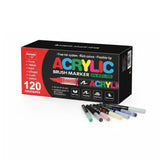 120-tlg. Set Acrylmarker Pinselstifte Arcrylstifte Acryl Brush Marker