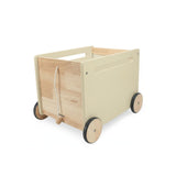 Spielzeugkiste auf Rollen Holz-Rollbox Spielzeugwagen Bücherkiste