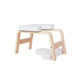 Yoga Kopfstandhocker aus Holz mit Kissen Übungshocker Fusshocker